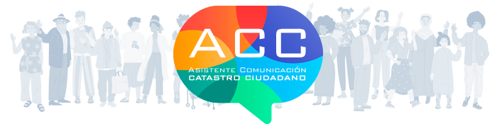 Imagen con el logotipo del Asistente de Comunicación Catastro-Ciudadano