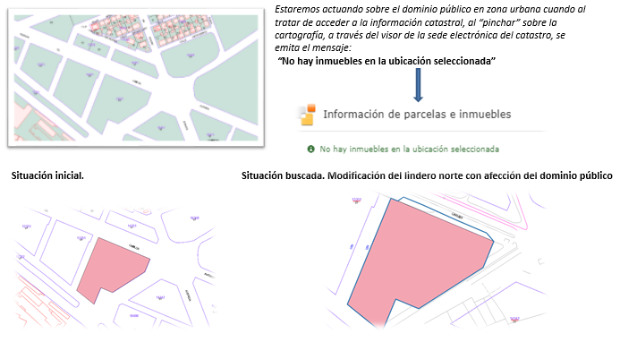 Imagen ejemplo Afección de Dominio Público en zona urbana